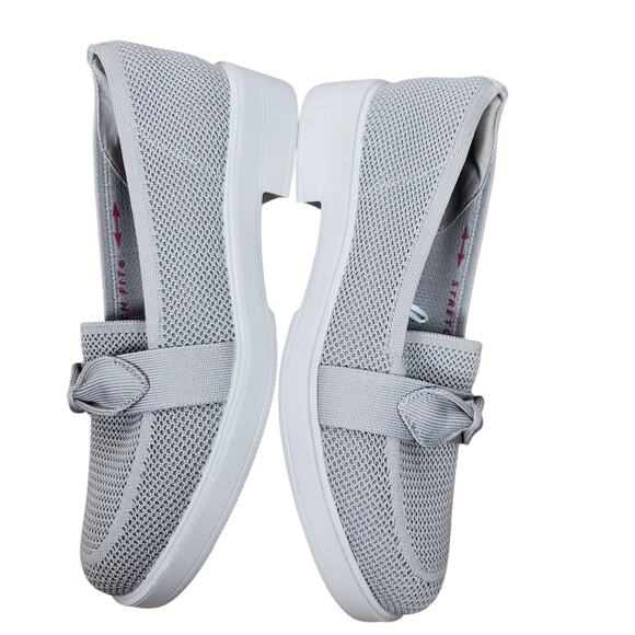 NEW Skechers Cleo Taylor Bow Loafer Womens US 8 Taupe Slip On Knit Comfort Shoes - Picture 5 of 11